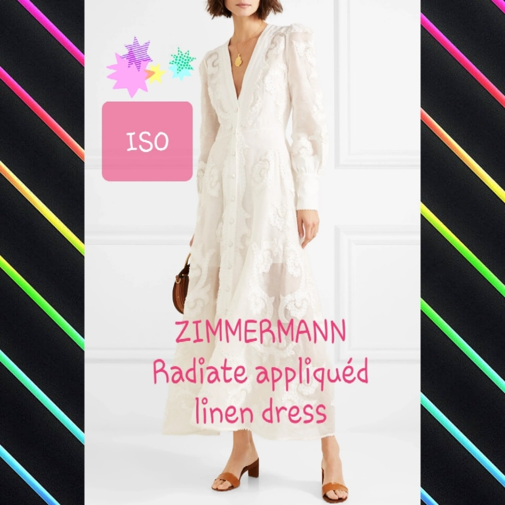 !! ISO !!
ZIMMERMANN Radiate Appliqué dress